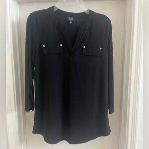 3/$20 bundle option - Jones New York black 3/4 sleeve blouse size Medium